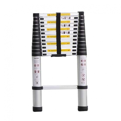 Easy to take Aluminum telescopic ladder with handrail