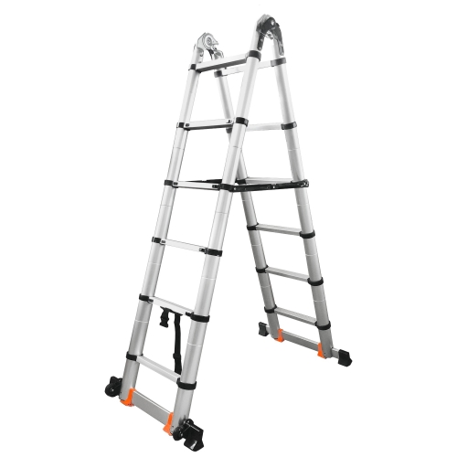 Repair lights helpful tool aluminum A frame telescopic ladder 3.8m