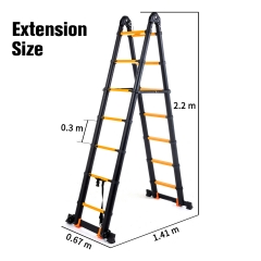 Heavy Aluminum Multi Telescopic Ladder Climbing Practical Tool