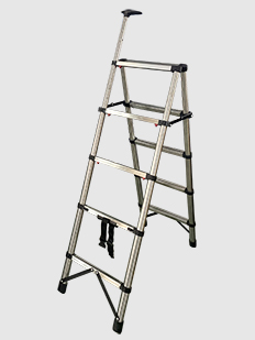 telescoping folding ladder