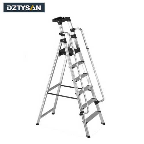 Big Pedal Aluminium Household Step Stool Ladder with Handrail