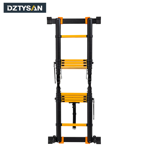 Space Saver Aluminium A Frame Black Telescopic Ladder Direct Ladder