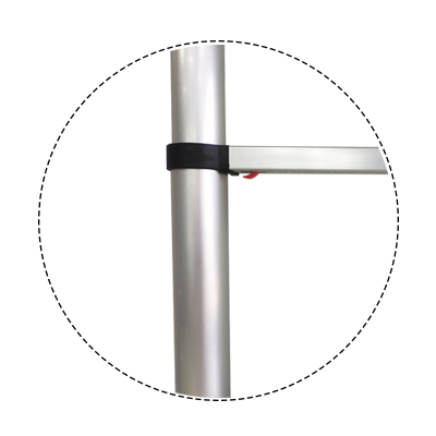 seamless strong aluminium pipe of one button retraction ladder