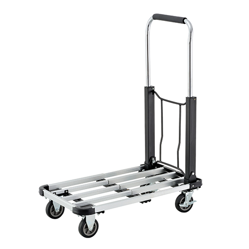 Aluminium Foldable Push Cart Adjustable Platform Trolley 150kg